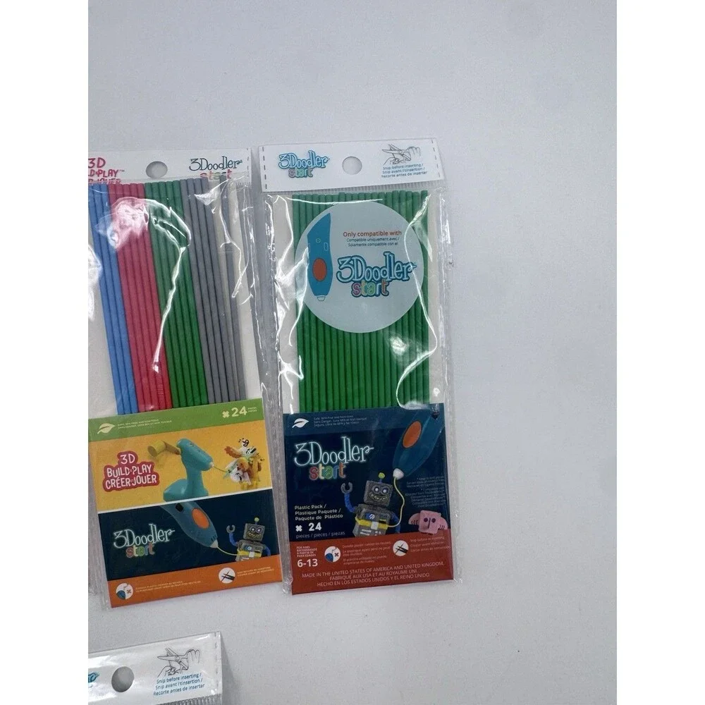 3Doodler Start 3D Printing Filament Refill Bundle 124 Pieces Mixed Fast Shipping